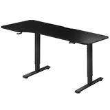 Juskys Schreibtisch Office Stand - Elektrisch stufenlos verstellbar Bürotisch Sitz- & Stehtisch Speicherplatz Memory-Funktion - Schwarz