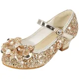 Mädchen Glitzer Prinzessin Absatz Schuhe Sandalen Pumps Stöckelschuhe Pailletten Prinzessin Schuhe Kinder Cosplay Schuhe Partys Mary Jane Hochzeitsschuhe Ballettschuhe Karneval Tanzschuhe - 26 EU