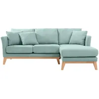 miliboo Ecksofa rechts skandinavisch Lagunenblau OSLO