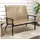 Costway Gartenbank 120 x 81 x 106 cm Braun