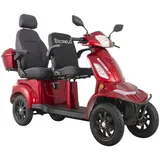 prestige home E-Seniorenmobil Vista Quarter-1L 1000 Watt 4-Rad Komfort Sitz Grau/Rot