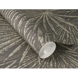 Rasch Textil Rasch Vliestapete 555745 Grau-Grauschwarz Muster & Motive 10,05 m x 0,53 m