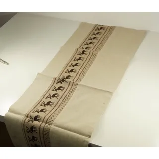 Tischläufer, creme mit Hirschen, 77 cm, 277, Weihnachtsdekoration