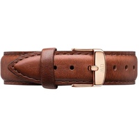 Daniel Wellington Classic St Mawes, Braun/Roségold Uhrenarmband, 18mm, Leder, für Damen und Herren