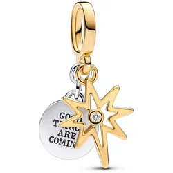 Pandora 763588C01 Charm-Anhänger Nordstern Zweifarbig