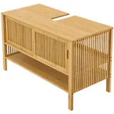 [en.casa] Waschbeckenunterschrank Hvaler 60x100x45cm Bambus