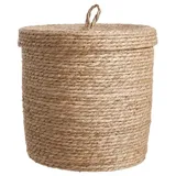 BUTLERS Aufbewahrungskorb RUSH ROPE Korb mit Deckel Ø35cm beige