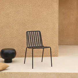 Tikamoon Gartenstuhl Gaby  aus lackiertem Metall 55 x 70 x 106 cm schwarz