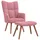 vidaXL Relaxsessel mit Hocker Rosa Samt 75 x 90 x 80 cm Rosa