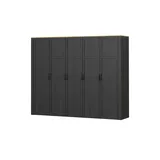 Drehtürenschrank   ¦ schwarz ¦ Maße (cm): B: 265 H: 215 T: 60.0