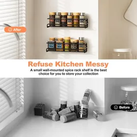 Priksia Gewürzregal Wand-Set 2er Organizer Metall