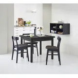Hammel Furniture Esstisch HAMMEL FURNITURE "Basic Dinex, ausziehbar, mit Einlegeplatten - Furnier/Massivholz", grau (wenge), B:90cm H:76cm T:90cm, Tischplatte: Furnier gebeizt und lackiert;Gestell: Massivholz, Tische, Esstisch, Furnier / Massivholz, in zwei Breiten,