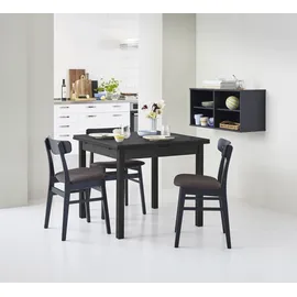 Hammel Furniture Esstisch HAMMEL FURNITURE "Basic Dinex, ausziehbar, mit Einlegeplatten - Furnier/Massivholz", grau (wenge), B:90cm H:76cm T:90cm, Tischplatte: Furnier gebeizt und lackiert;Gestell: Massivholz, Tische, Esstisch, Furnier / Massivholz, in zwei Breiten,
