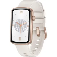 HUAKUA Smartwatch (3,7 cm, android ios), Damen Smartwatch mit 1.47" Display, Gesundheitstracking goldfarben