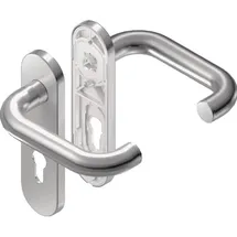 BKS Kurzschildgarnitur Rondo K1.0/H1.0 VA EST PZ rd Wechselgrt.