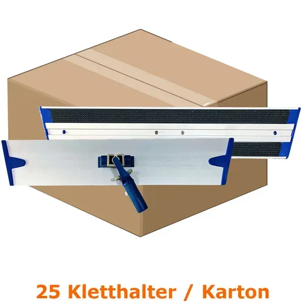 Klettmophalter MopKnight Alu Kletthalter silber 40 cm Karton 25 Stück, stabile Ausführung, mit arretierbarem Gelenk