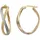 GALLAY Creolen 26x7mm bicolor mattiert 9Kt GOLD