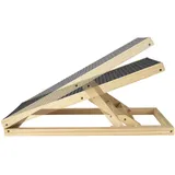 100 cm Hundeleiter Auffahrrampe für Haustiere mit Anti-rutsch Holz-Hunderampe für Haustieremit 4 Höheneinstellungen Klappbar