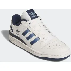 Sneaker ADIDAS ORIGINALS "FORUM LOW CL", Gr. 48, cloud weiß, night indigo, wonder blau, Leder, sportlich, Schuhe