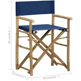 vidaXL Regiestuhl 2er Set Blau