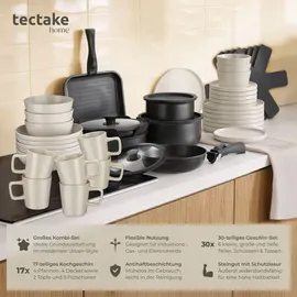 Tectake Küchenstarterset Topf-Set 4-tlg. 38 cm rund