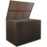 Willood Garden-Auflagenbox Braun 150x100x100 cm Poly Rattan Kissenbox Gartenbox Aufbewahrungsbox