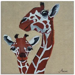 Artland Glasbild »Giraffen«, Wildtiere, (1 St.), in verschiedenen Größen Artland Farbe Bild(er): naturfarben