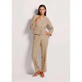 Madeleine Eleganter Tweed-Kurzblazer mit Metallknöpfen in beige | Gr.: 36