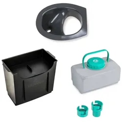 TROBOLO DIY Set 6,5 L Feststoffbehälter Trenntoiletten-Bausatz grau