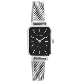 Oozoo Armbanduhr silber Metall Mesh Vintage Series Damen Analog-Quarzuhr UOC20267 - Silber