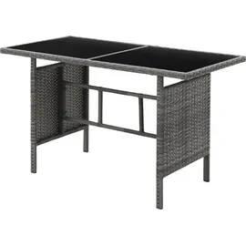 Svita BROOKLYN XL Rattan-Essgruppe grau
