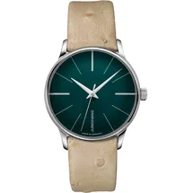JUNGHANS Meister Damenuhr Automatic Beige/Dunkelgrün
