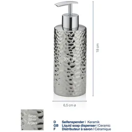 Kela Seifenspender Sterling 300ml Silber