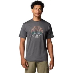 COLUMBIA T-Shirt KwickHikeTM, Black Heather, Peaked Lifestyle, XXL