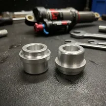 srsuntour Alubuchsen Paar für Dämpferauge 12,7mm Bohrung 8mm für 40mm - Silber