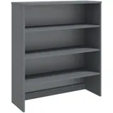 vidaXL Highboard-Oberteil HAMAR Dunkelgrau 90x30x100 cm Massivholz
