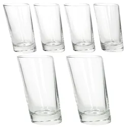 6x Pisa Longdrinkgläser 270ml Trink-Glas Cocktail Saft Wasser dicker Boden