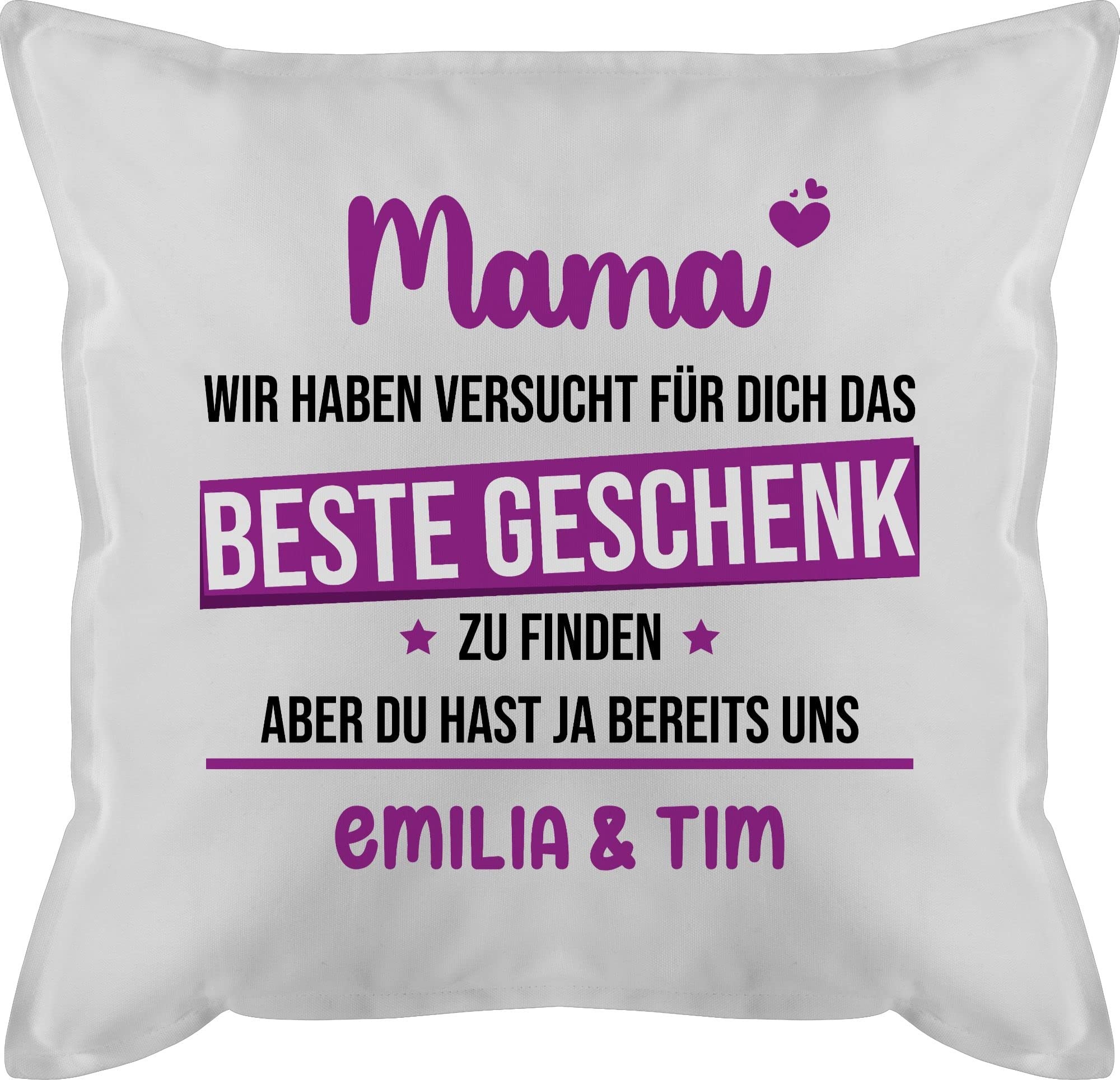 Kissen 50x50 - Muttertag - Mama wir haben versucht Finden Aber du hast ja bereits Uns - 50 x 50 cm - Weiß - muttertagskissen mom Kinder personalisierte Mutter für von Kindern