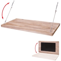 Wandtisch MCW-H48, Wandklapptisch Wandregal Tisch mit Tafel, klappbar Massiv-Holz ~ 100x50cm