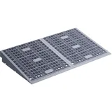 Wiltec Türschwellenrampe verschiedene Höhen 0-25/25-50/50-76 mm 810 mm Breite grau
