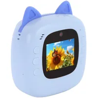 20MP Dual -Objektiv -Selfie -Instant -Druckkamera mit 4x Zoom -Reisekameras, 2 -Zoll -Bildschirm für Jungen Mädchen, 3 Rollen Druckpapier (BLUE)