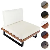 Mendler Lounge-Sessel HWC-H54 Garten-Sessel 82 x 75 x 75 cm hellbraun