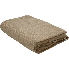 fair de luxe Baumwolldecke Plaid 150 x 200 cm Beige