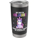 Ersten 40 Jahre meiner Kindheit war schwersten 40.Geburtstag Doppelwandiger Edelstahl-Thermobecher