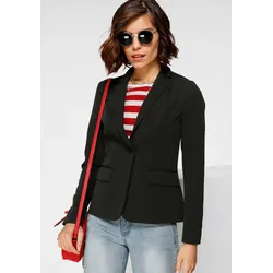 Kurzblazer, in Trendfarben, Gr. 36, schwarz (Blazer aus nachhaltigem Material), , 54516220-36