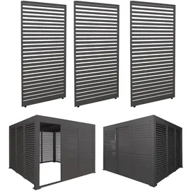 Mendler Aluminium Paneele HWC-L46 204 x 271 cm grau