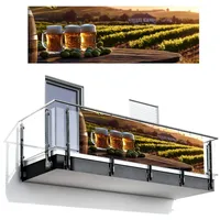 MuchoWow Balkon-Sichtschutz, Grün, Kunststoff, Rechteckig, 300x100 cm, Sonnen- & Sichtschutz, Sichtschutz Garten, Balkon Sichtschutze