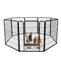 UISEBRT Welpenlaufstall Freilaufgehege Welpenauslauf mit Tür Laufstall Hunde Flexibel Faltbare Freigehege für Hund Katze Welpe Kaninchen (je 65 x 80 cm, 8 Stück)