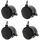 MS Beschläge Kunststoffrolle Schwarz Lenkrolle Möbelrolle Möbeltransportrolle Ø40mm 4er Pack