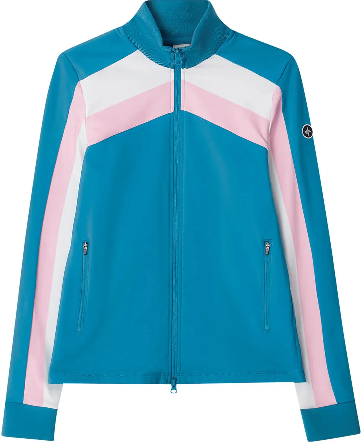 Cross Jacke Loft Full-Zip, türkis/rosa/weiß